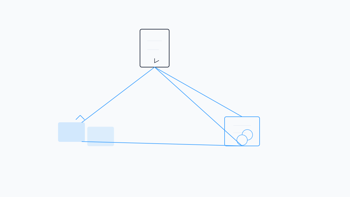 Schematic: three-step loop—upload notes, edit cards, spaced review calendar